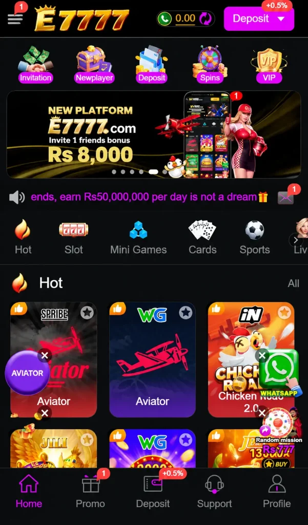 E7777 Game layout